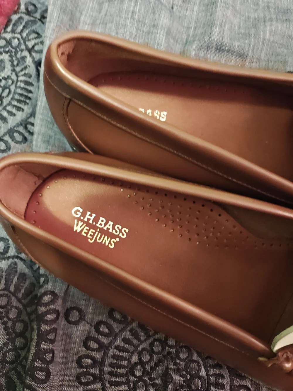 G.H. Bass & Co. Two-Tone Brown and White Penny Loafers 14